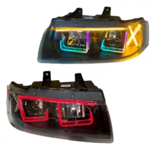 چراغ جلو خودرو مدل UX فولکالر دوحالته مناسب برای سمند بسته 2 عددی