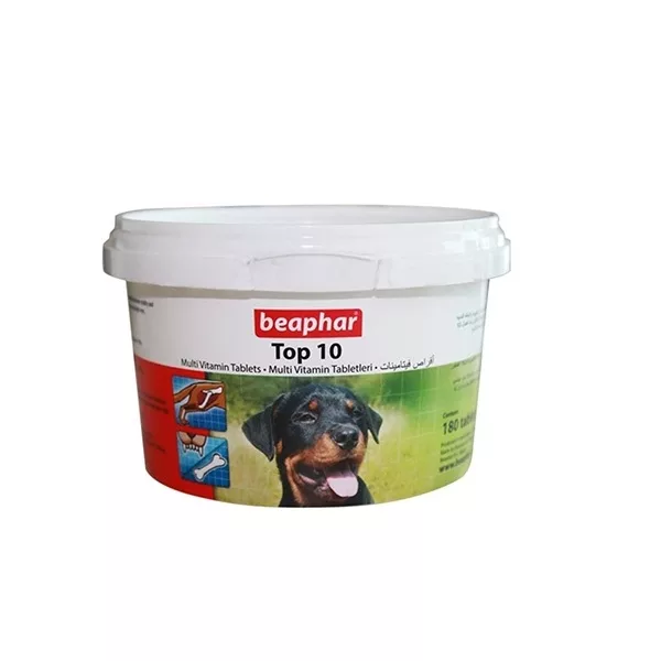 قرص مولتی ویتامین سگ بیفار مدل تاپ 10 بسته 180 عددی