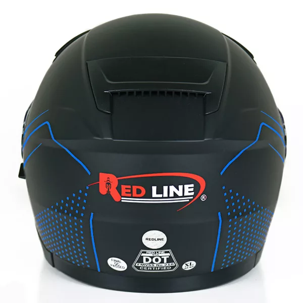 کلاه کاسکت ردلاین مدل بدون فک عینکدار کد 956-MATT-BLU