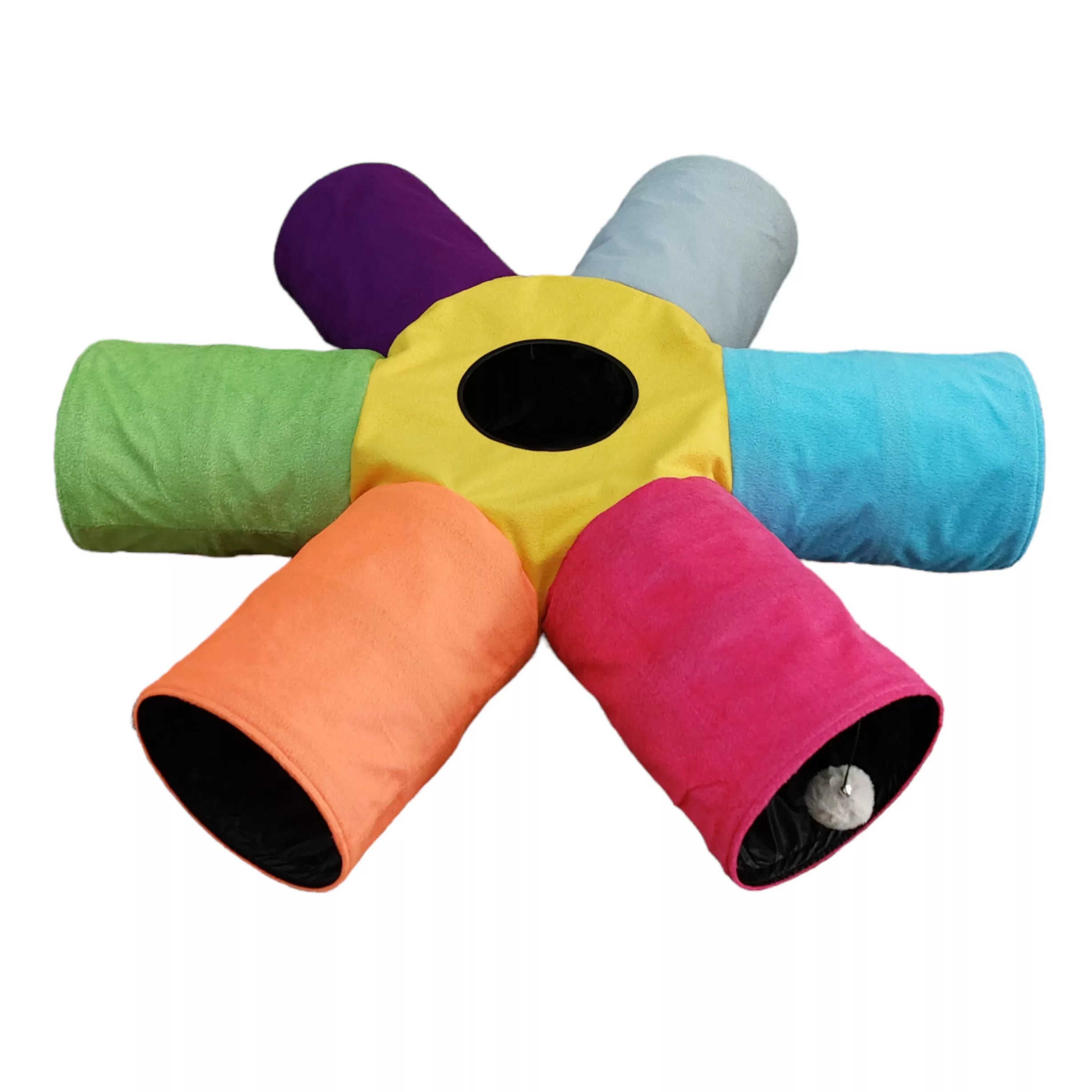 اسباب بازی گربه آدریاناپت کو مدل تونل شش کانال رنگارنگ