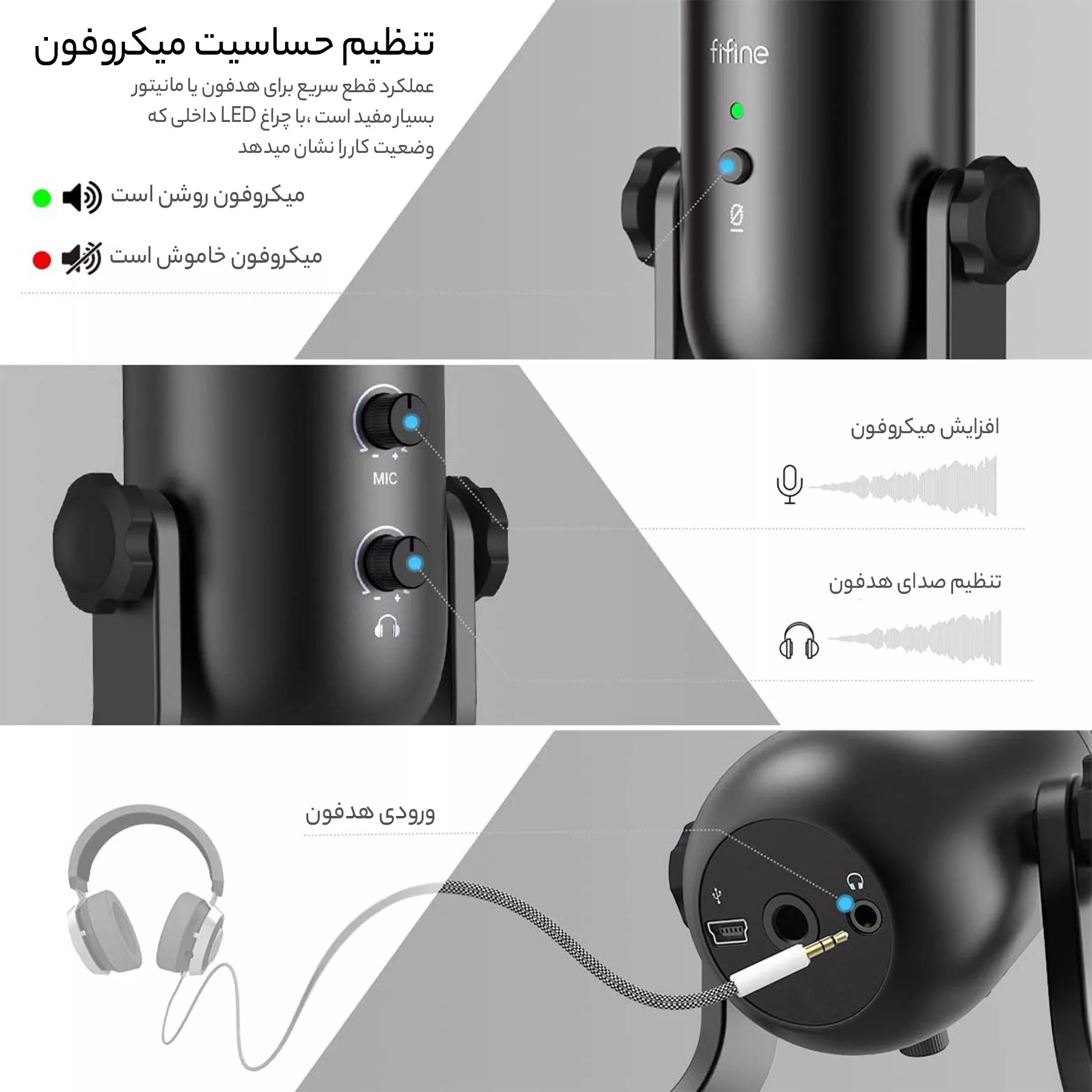 میکروفون کندانسر فای فاین مدل K678
