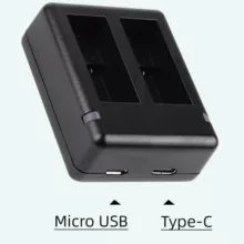 شارژر باتری دوربین مدل H-9 مناسب برای دوربین ورزشی گوپرو Hero 9 به همراه 2 عدد باتری لیتیومی قابل شارژ