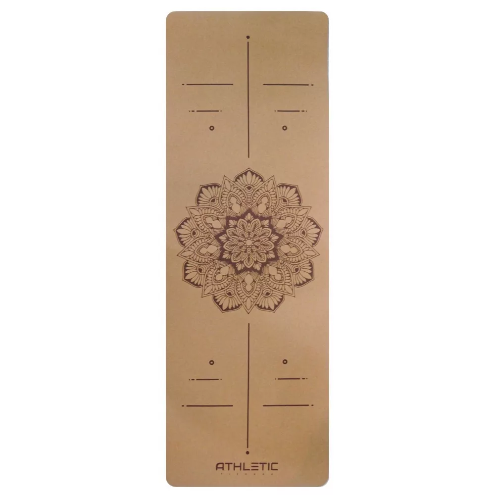 زیر انداز یوگا اتلی تک مدل چوب پنبه ای کد Th ضخامت ۶ میلی متر