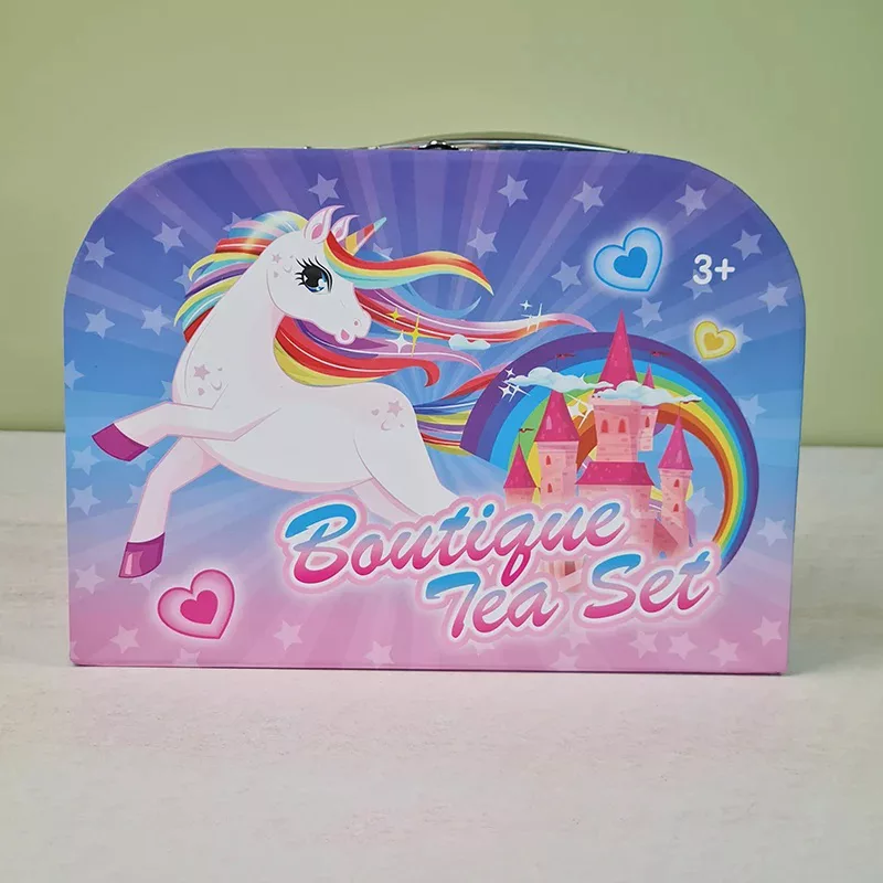 ست اسباب بازی مدل چایخوری فلزی یونیکورن طرح شیرینی خوری کد 966/66