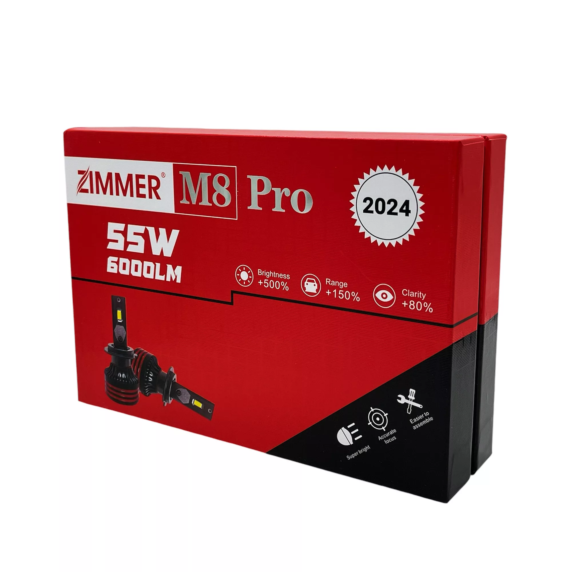 هدلایت لامپ خودرو زیمر مدل M8 PRO پایه H1 بسته دو عددی