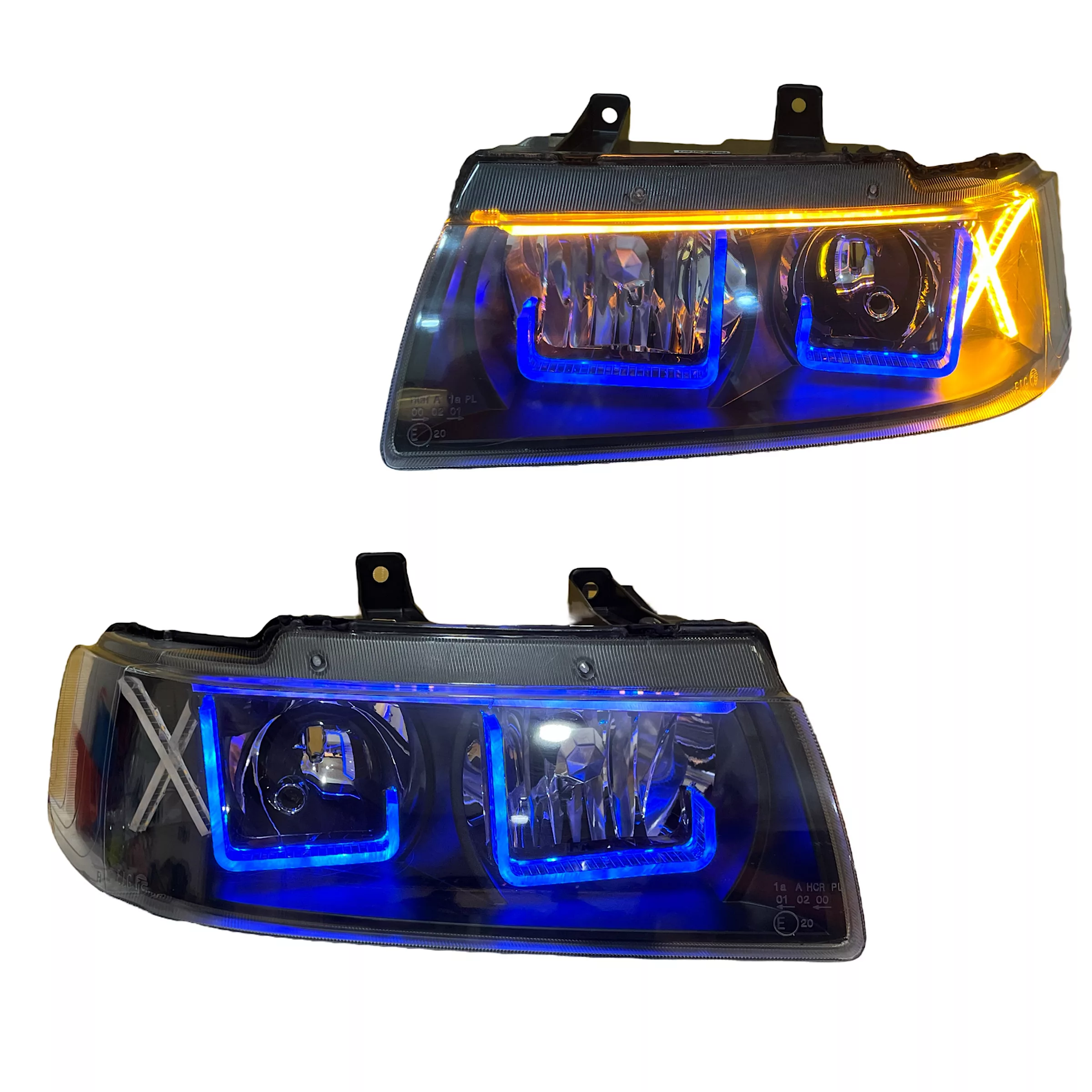 چراغ جلو خودرو مدل UX فولکالر دوحالته مناسب برای سمند بسته 2 عددی
