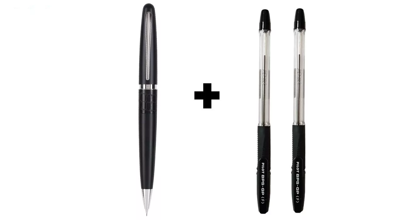 مداد نوکی پایلوت مدل MR با قطر نوشتاری 0.5 به همراه بسته دوعددی خودکار پایلوت مدل BPS-GP