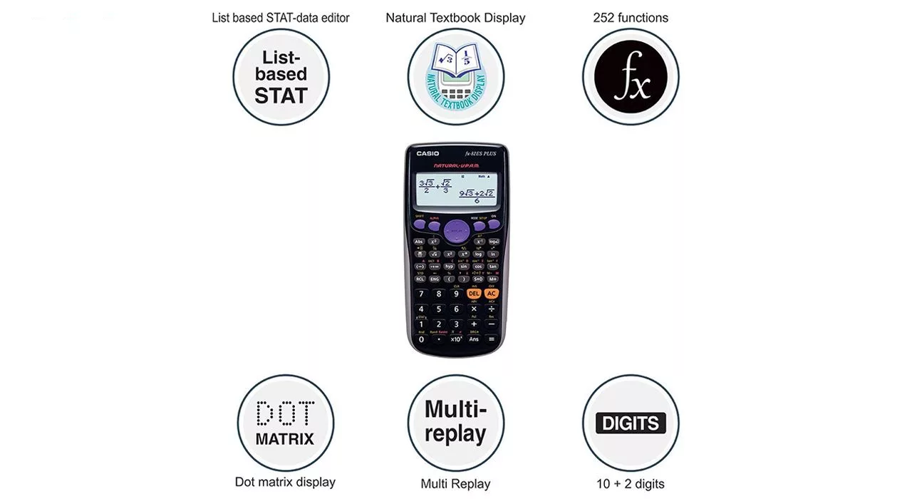 ماشین حساب کاسیو مدل FX-82-ES PLUS
