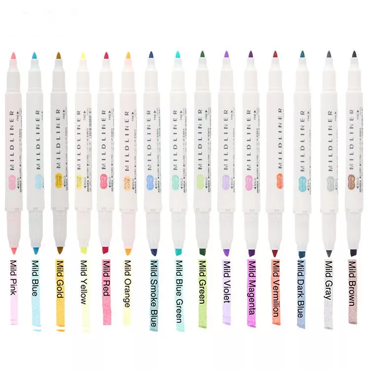 ماژیک دو سر علامت گذار زبرا مدل MILDLINER بسته 20 عددی