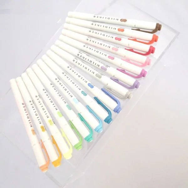 ماژیک دو سر علامت گذار زبرا مدل MILDLINER بسته 20 عددی