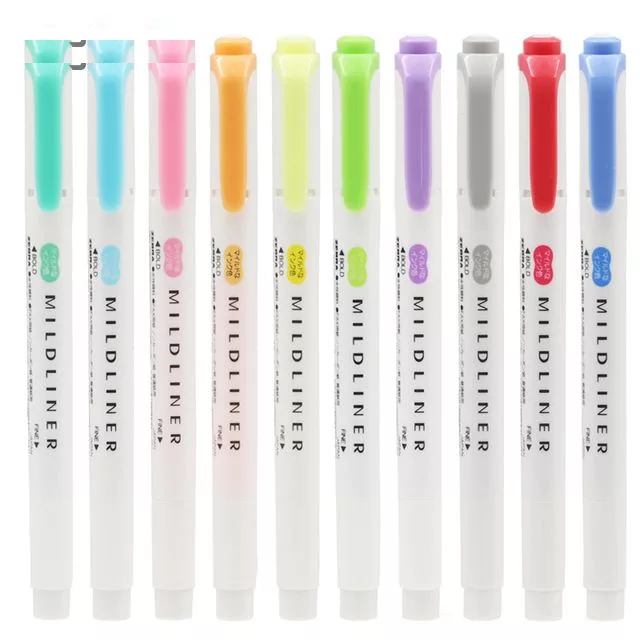 ماژیک دو سر علامت گذار زبرا مدل MILDLINER بسته 20 عددی