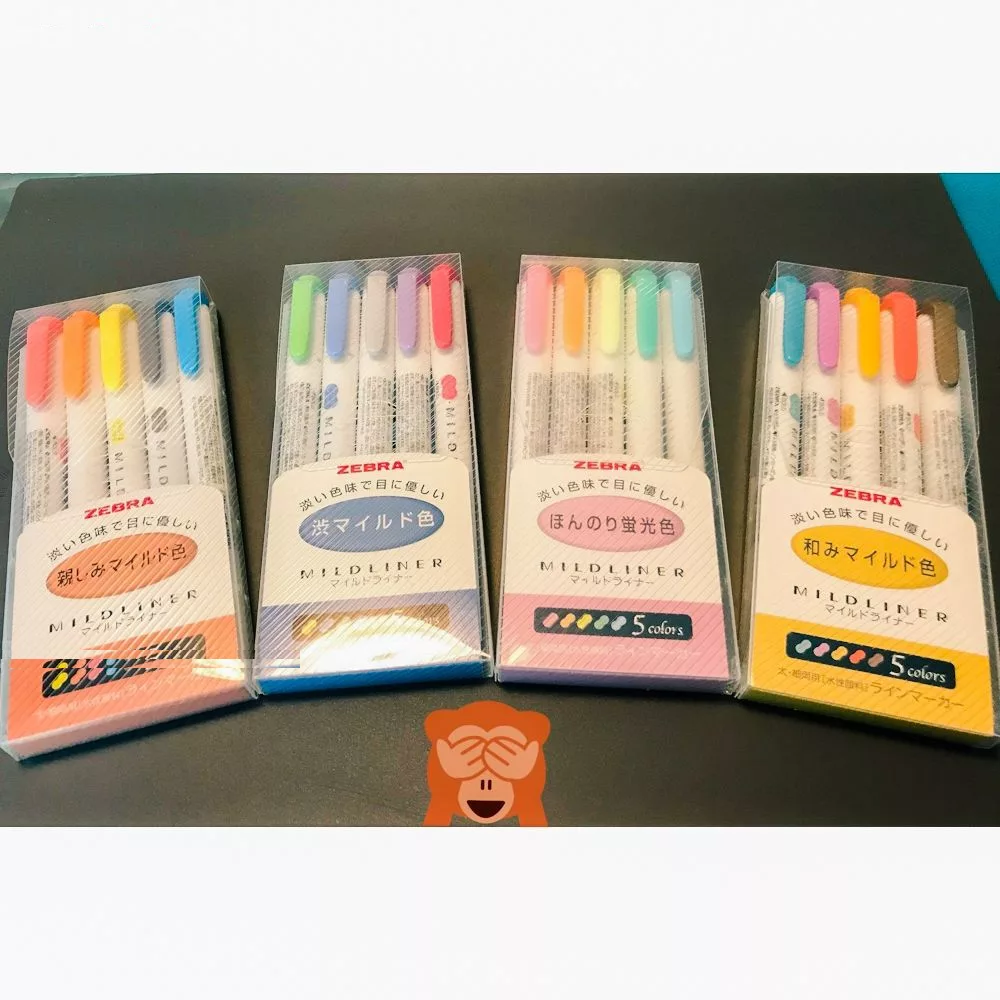 ماژیک دو سر علامت گذار زبرا مدل MILDLINER بسته 20 عددی