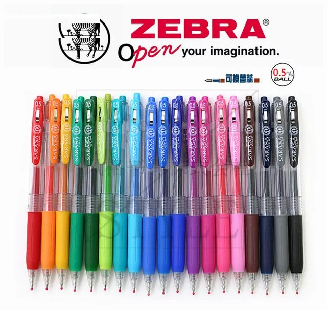 روان نویس 20 رنگ زبرا مدل SARASA CLIP با قطر نوشتاری 0.5 میلی متر