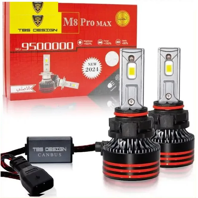 هدلایت خودرو تی بی اس دیزاین مدل M8 Pro Max H4 بسته دو عددی