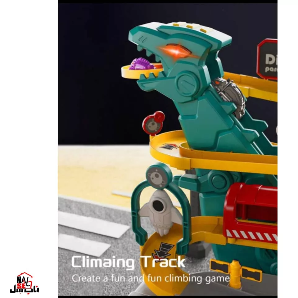 اسباب بازی ناب سل مدل پارکینگ طبقاتی دایناسور دودزا کد 92PCS RACE TRACK CARGARAGE PARKING