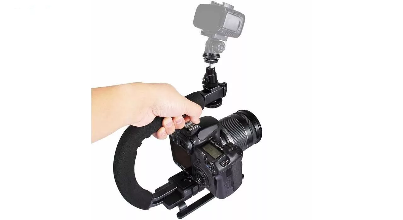 دسته لرزشگیر فیلم برداری مدل C-Shape مناسب برای دوربین ورزشی گوپرو و دوربین عکاسی
