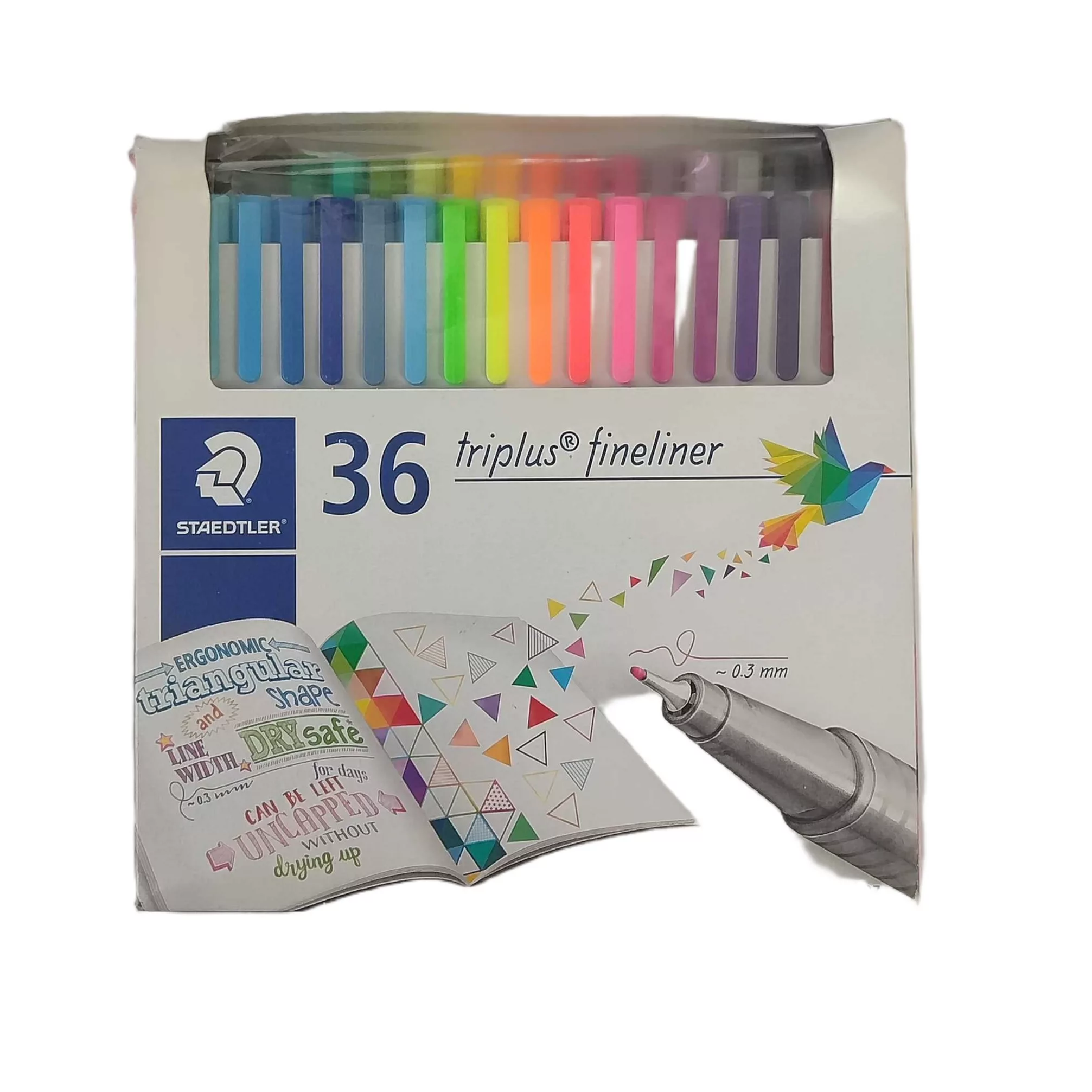 روان نویس استدلر مدل Triplus fineliner بسته 36 عددی