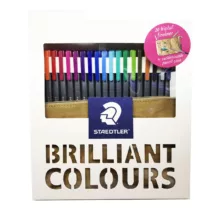 روان نویس ۲۰ رنگ استدلر مدل Triplus fineliner Brilliant Colours New به همراه کیف جا خودکاری