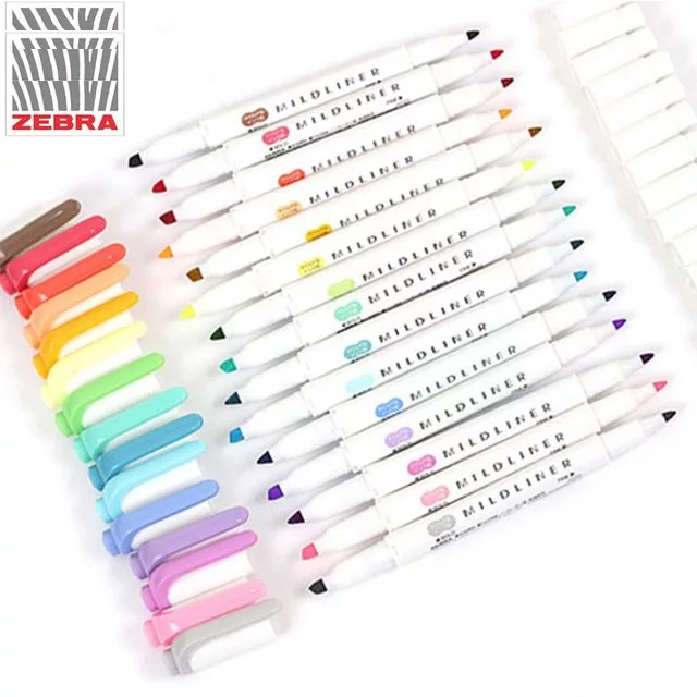 ماژیک دو سر علامت گذار زبرا مدل MILDLINER بسته 20 عددی
