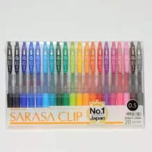 روان نویس 20 رنگ زبرا مدل SARASA CLIP با قطر نوشتاری 0.5 میلی متر