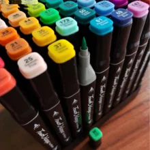 ماژیک راندو تاچ مدل Brush بسته 80 عددی به همراه استند
