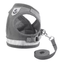 ست قلاده کتفی و بند قلاده سگ و گربه مدل DoubleClip کد M