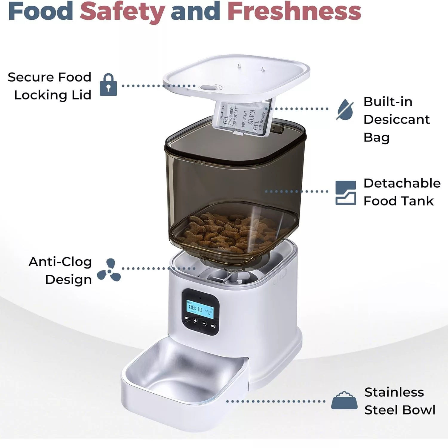 ظرف غذای هوشمند حیوانات خانگی  مدل p6L