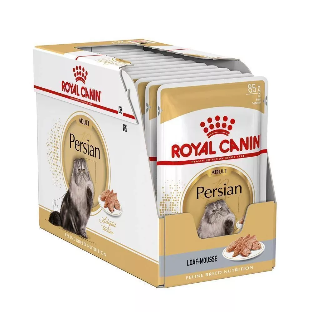 پوچ گربه پرشین ادالت رویال کنین مدل پرشین کت ادالت وزن 1020 گرم بسته 12 عددی