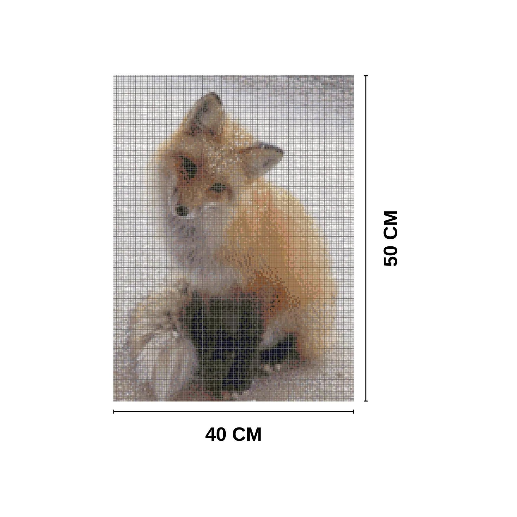 پازل آموزشی مدل دایموند پینتینگ طرح روباه