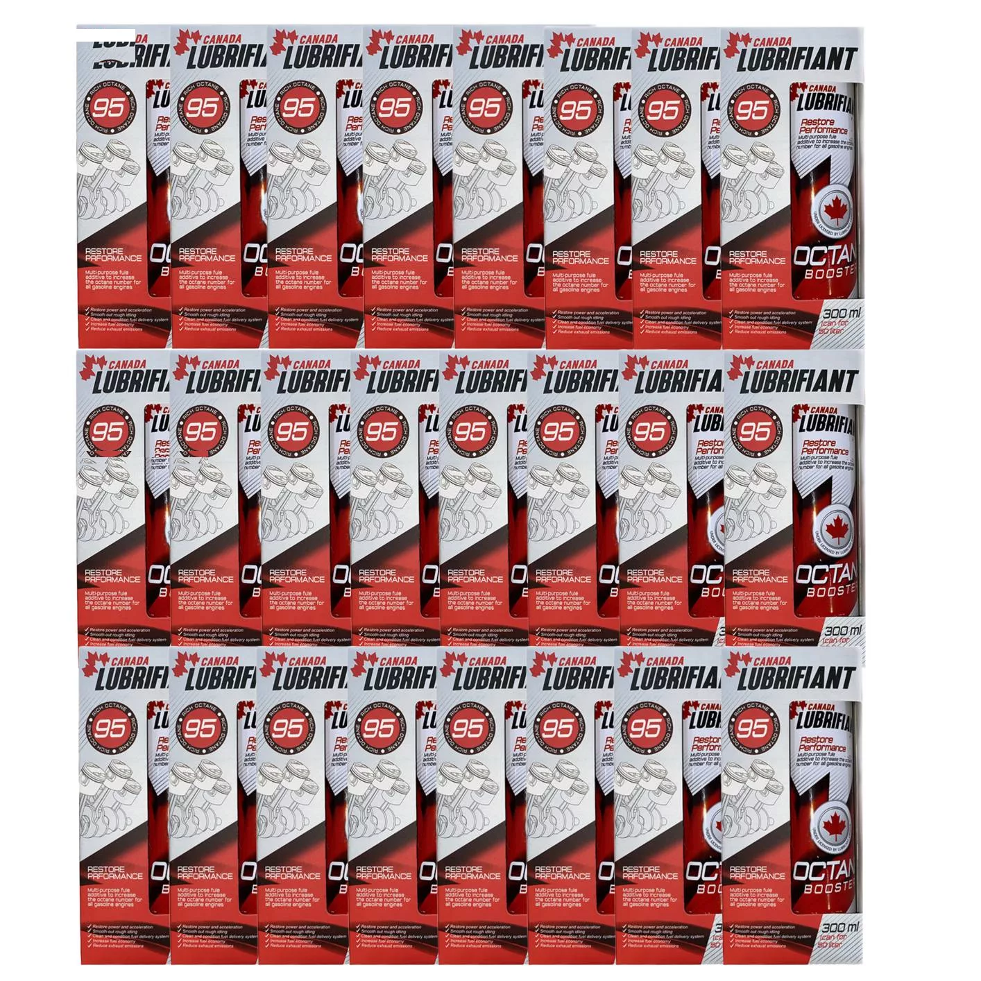 اکتان بوستر کانادا لوبریفنت مدل rich octane حجم 300 میلی لیتر فلزی بسته 24 عددی