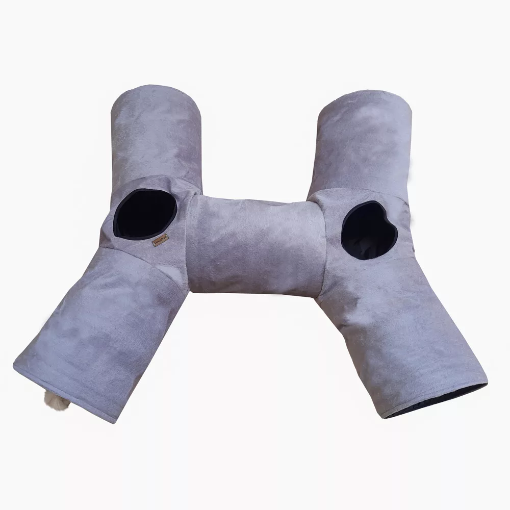 اسباب بازی گربه هیوا پت مدل تونل چهار شاخه