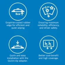 تیغه برف پاک کن بوش کد ECO مدل 18-20 مناسب برای پراید،تیبا مجموعه دو عددی