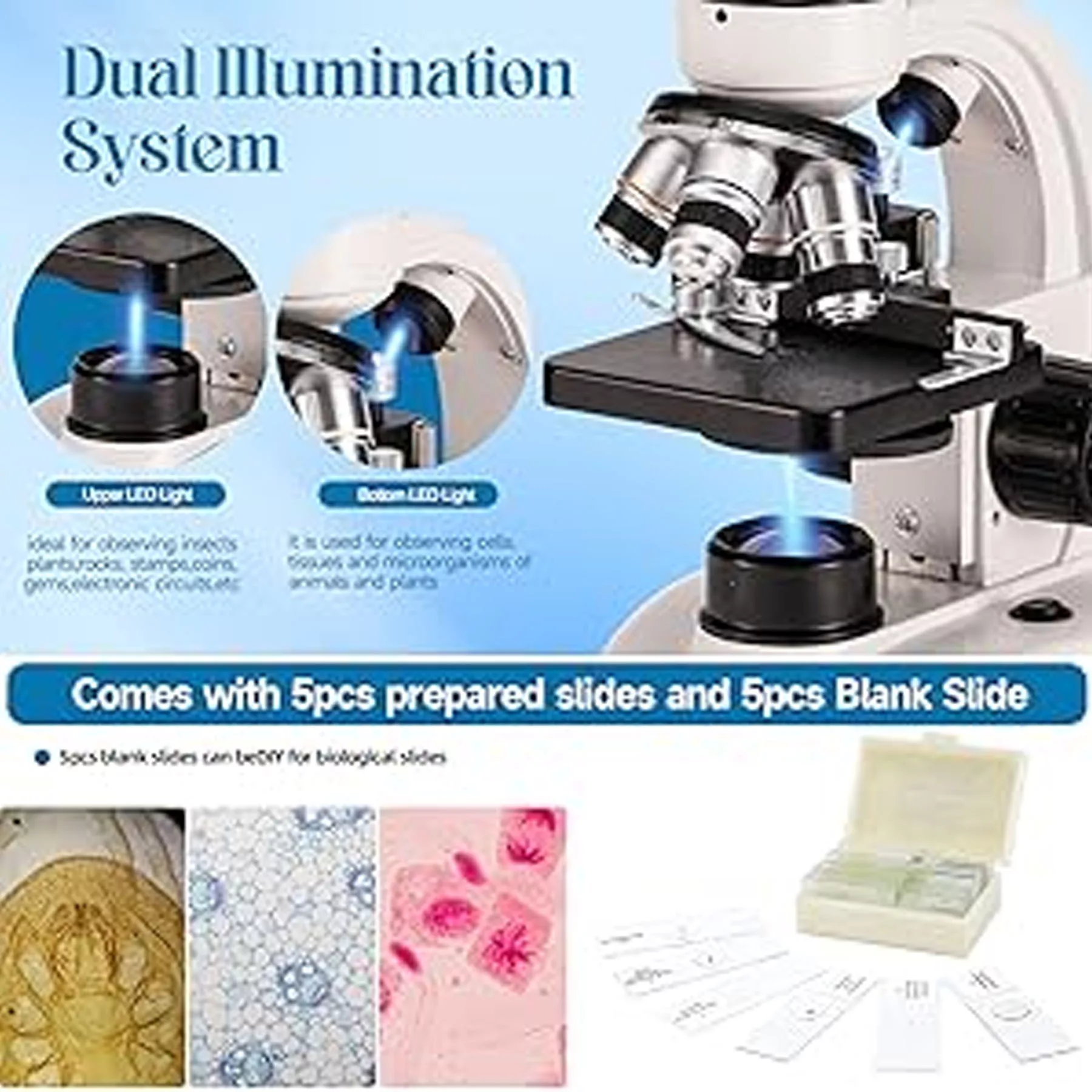 میکروسکوپ مدل زیستی کد 5000X به همراه کیف حمل