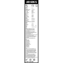 تیغه برف پاک کن بوش کد AR606S مدل AERO TWIN مناسب برای کیا سول مجموعه دو عددی