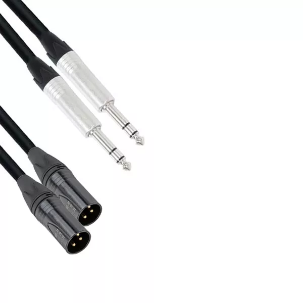 کابل اسپیکر دو کنون نر به دو بنون مدل بالانس طول 3 متر