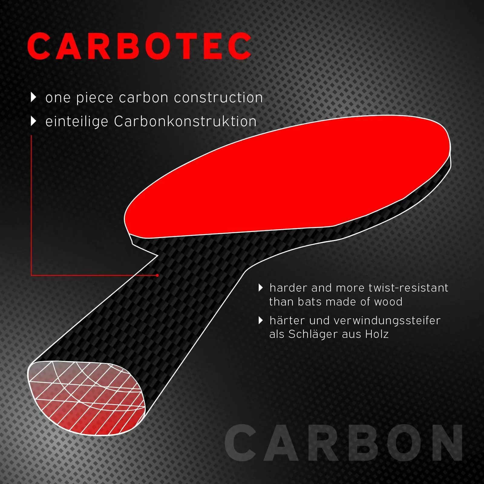 راکت پینگ پنگ دونیک مدل Carbotec 3000
