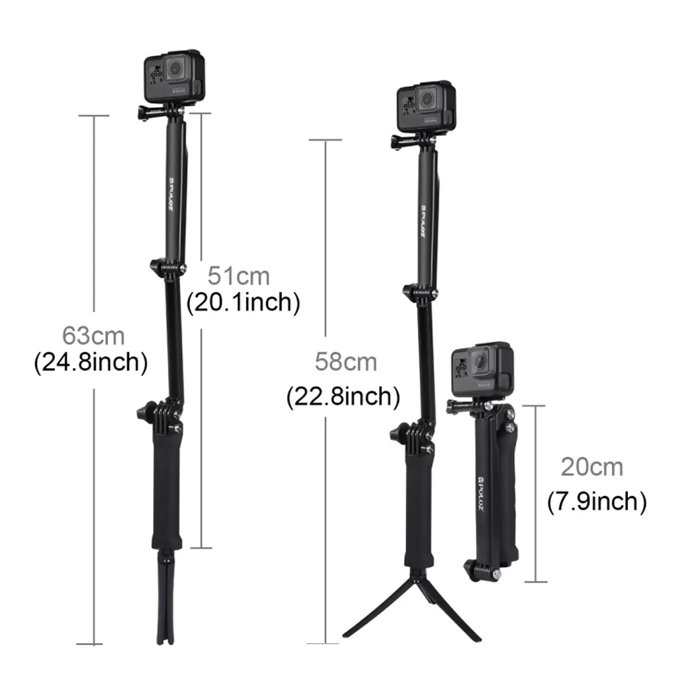 پایه نگهدارنده پلوز مدل 3Way Grip Foldable مناسب برای دوربین ورزشی