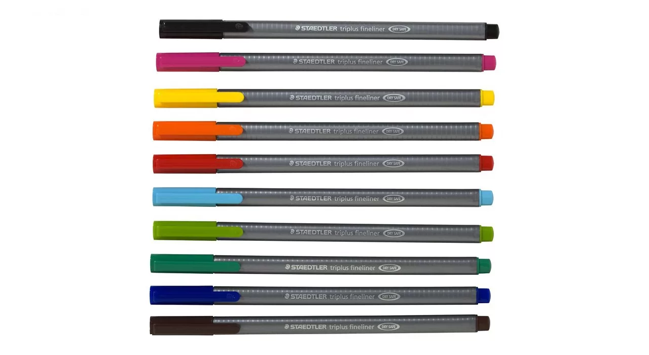 روان نویس مدل Staedtler 334 M15 Triplus Brilliant Colours 15 Color Rollerball Pen