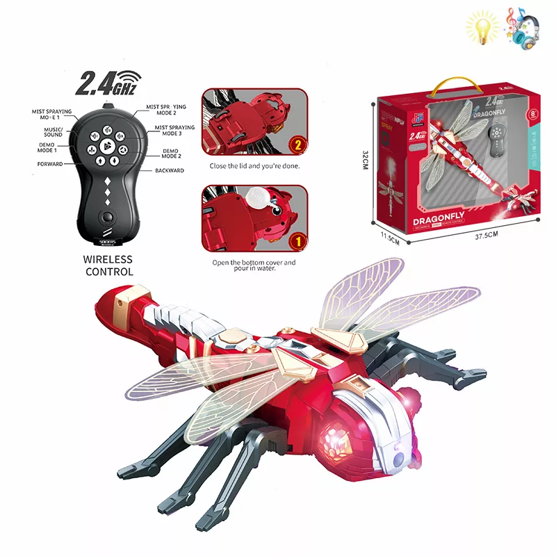 ربات اسباب بازی مدل سنجاقک کنترلی دودزا طرح چراغدار کد 128A-38