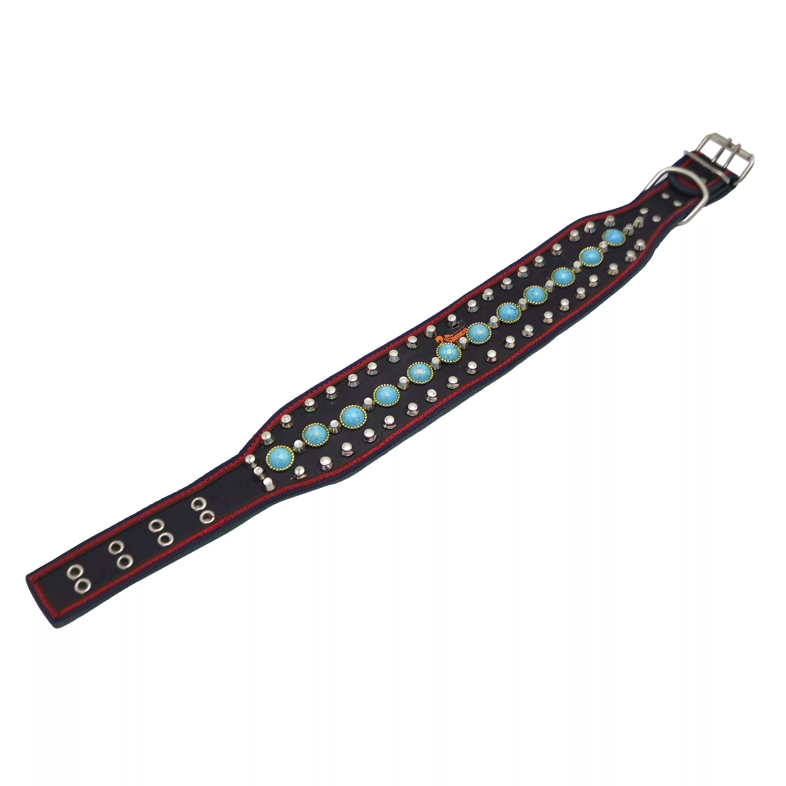 قلاده گردنی سگ سامکو مدل نگین دار عقیقی کد YP-NEGINDAR-AGHIGHI-70CM