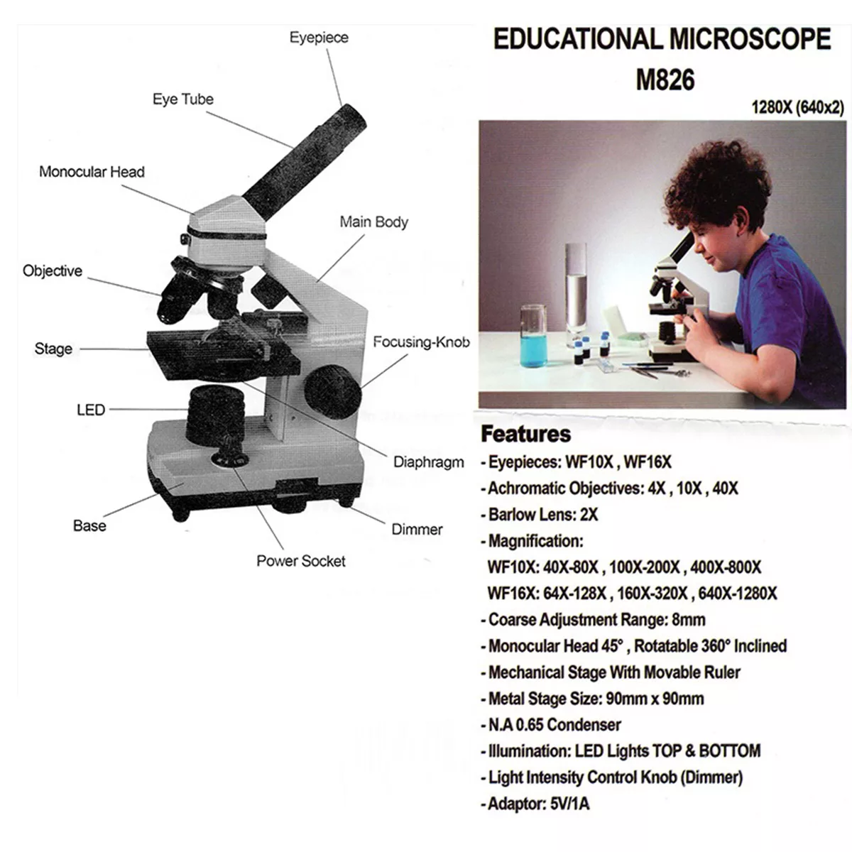 میکروسکوپ مدیک مدل M826
