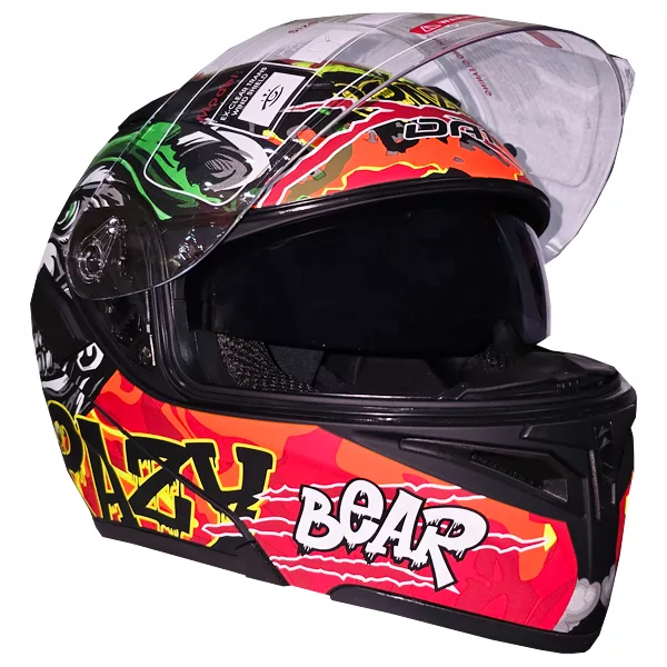 کلاه کاسکت مدل کلاه کاسکت دی ای وان مدل فک متحرک عینکدار کد DA_101