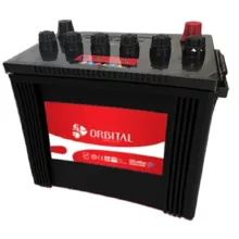 باتری اسیدی خودرو سپاهان باطری مدل پایه بلند و قطب مخالف اوربیتال وان 60 آمپر