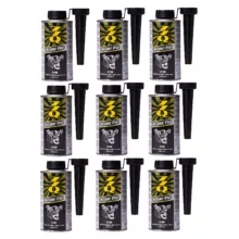 مکمل سوخت و اکتان بوستر خودرو اکتان پلاس مدل Q77 حجم 345 میلی لیتر بسته 9 عددی