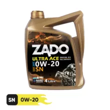 روغن موتور خودرو زادو مدل 0W20-SN-16000 ULTRA ACE حجم 4 لیتر