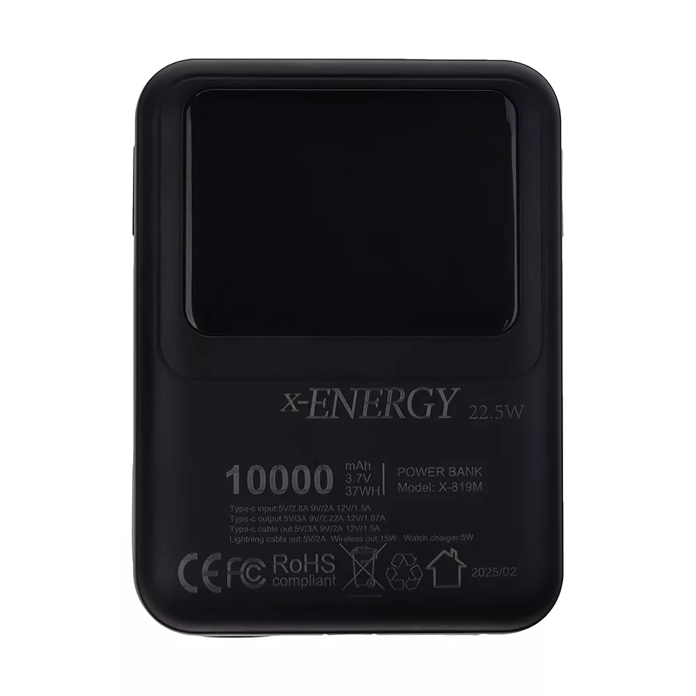 پاوربانک ایکس انرژی مدل X-819M 22.5W ظرفیت 10000 میلی آمپر ساعت