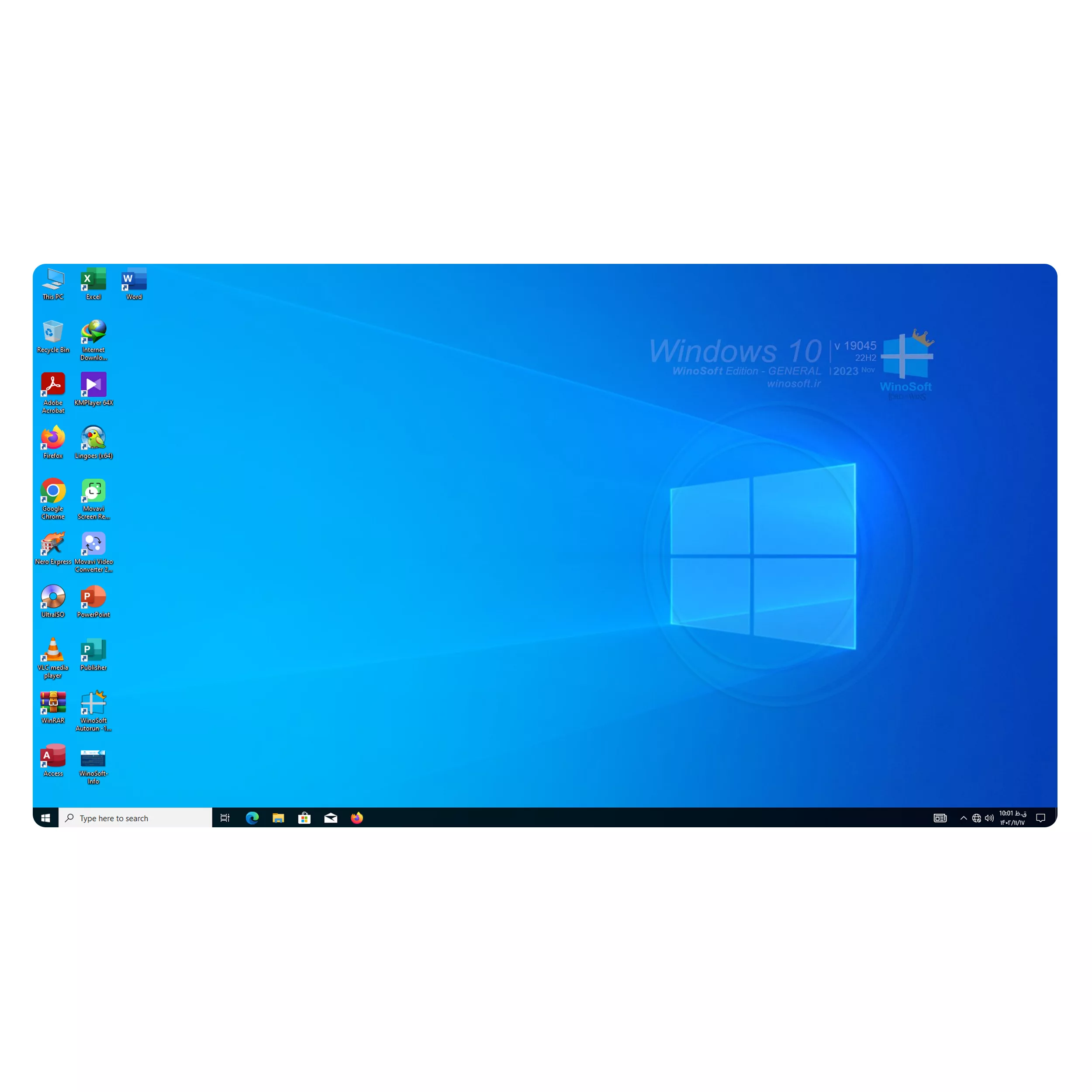 سیستم عامل ویندوز 10 نسخه عمومی 2024 با نصب همزمان آنتی ویروس و نرم افزارها نشر وینوسافت
