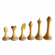 مهره شطرنج صنایع چوب ئاسک مدل نقطه کوبی