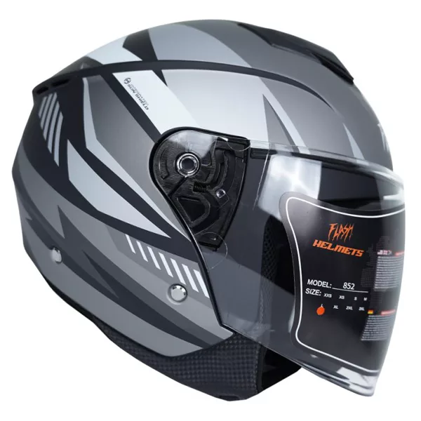 کلاه کاسکت فلش مدل فک متحرک عینکدار کد 852