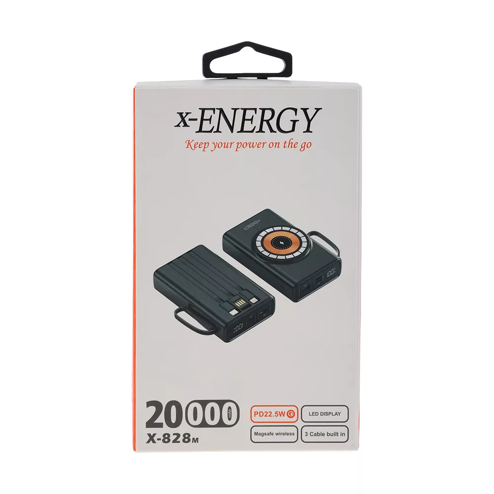 پاوربانک ایکس انرژی مدل X-828M 22.5W ظرفیت 20000 میلی آمپر ساعت